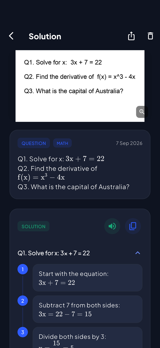 Solvee step-by-step solution